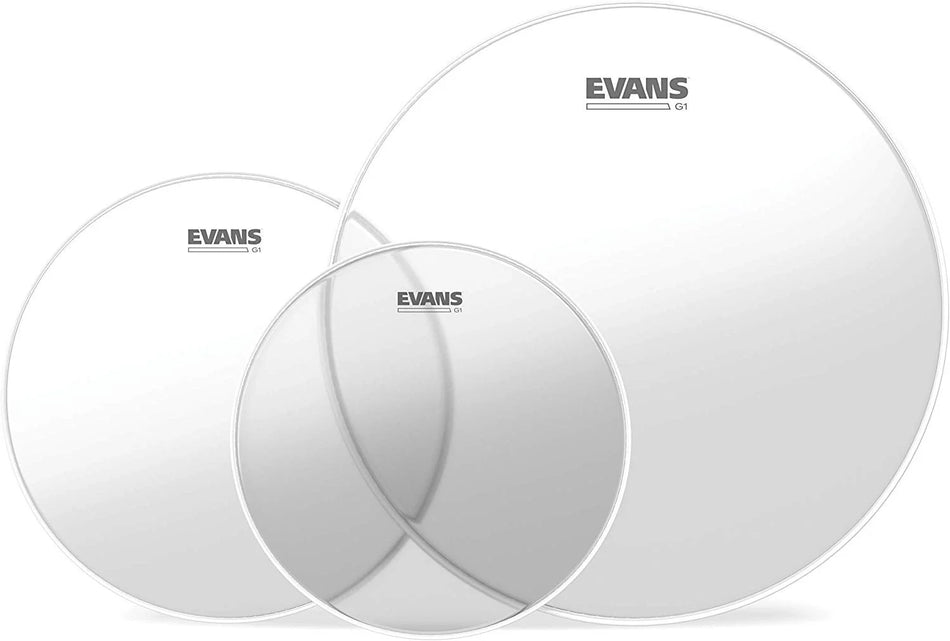 Evans G1 Clear Tom Pack Heads | 10", 12", 14"