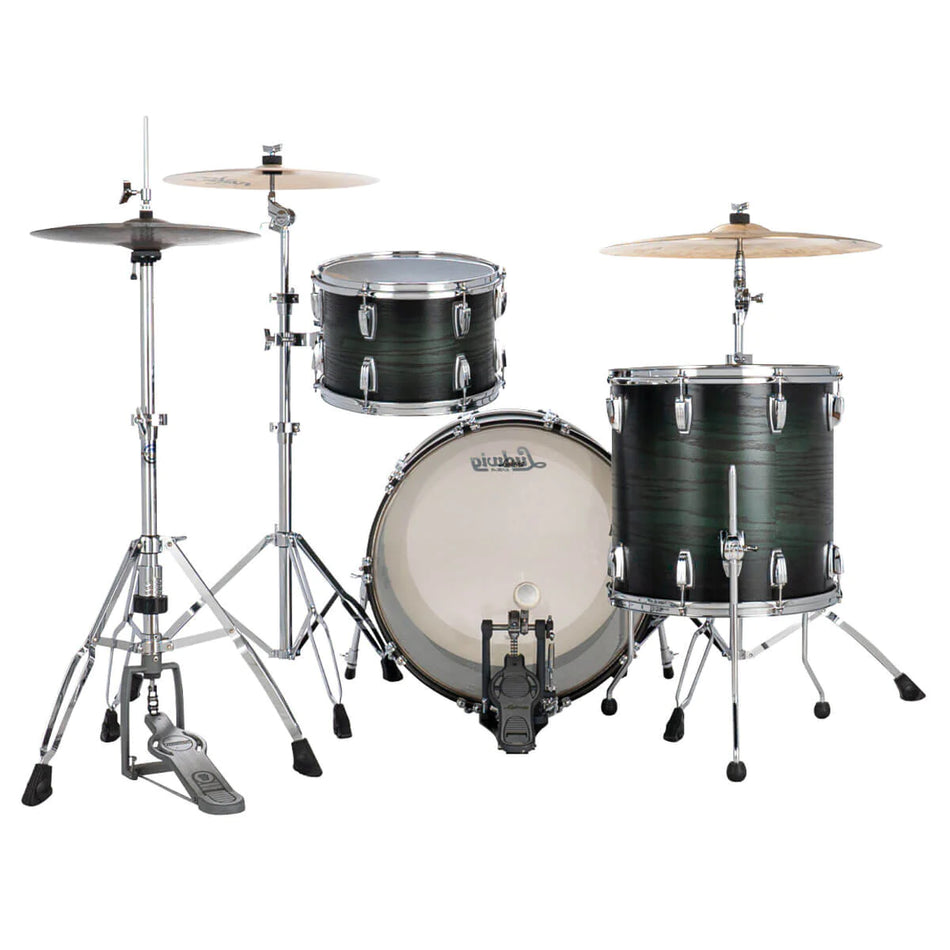 Ludwig Classic Oak 3pc Drum Set Green Burst FAB 22/13/16