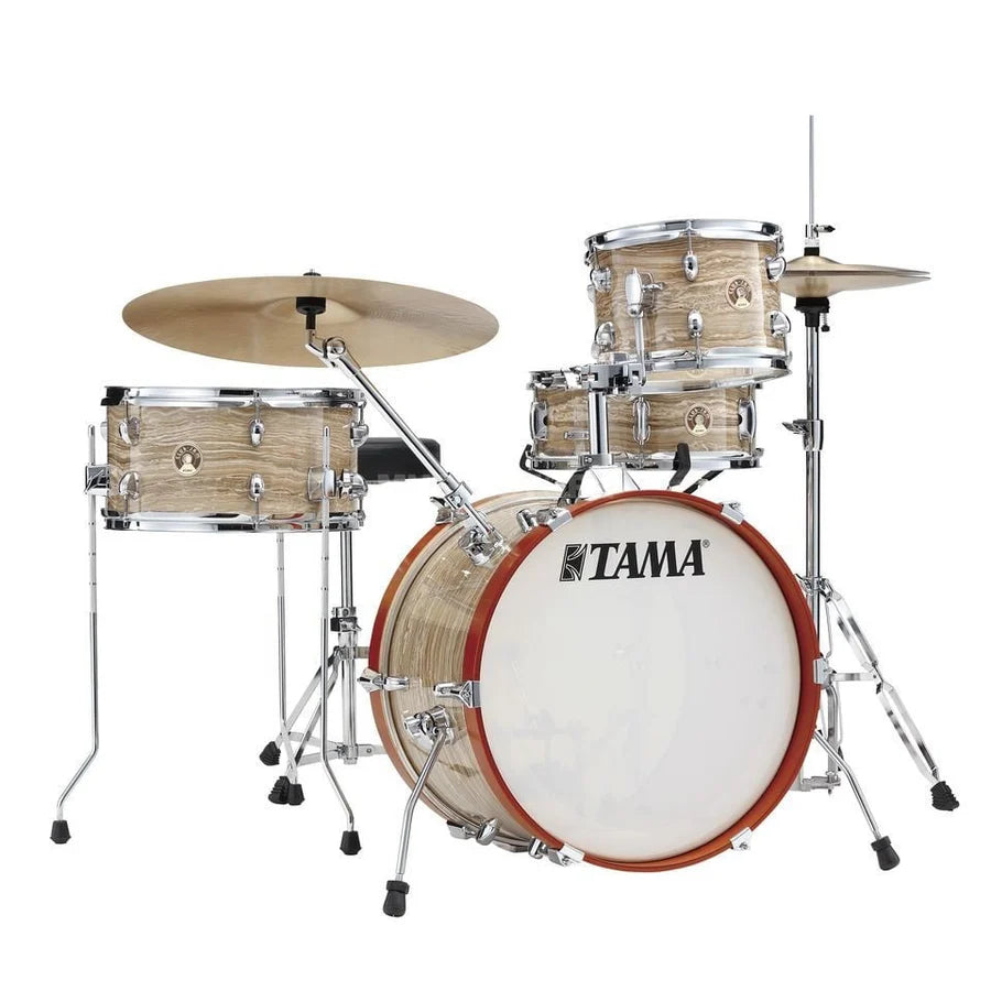 Tama Club JAM Shell Pack With Hardware, Cream Marble Wrap
