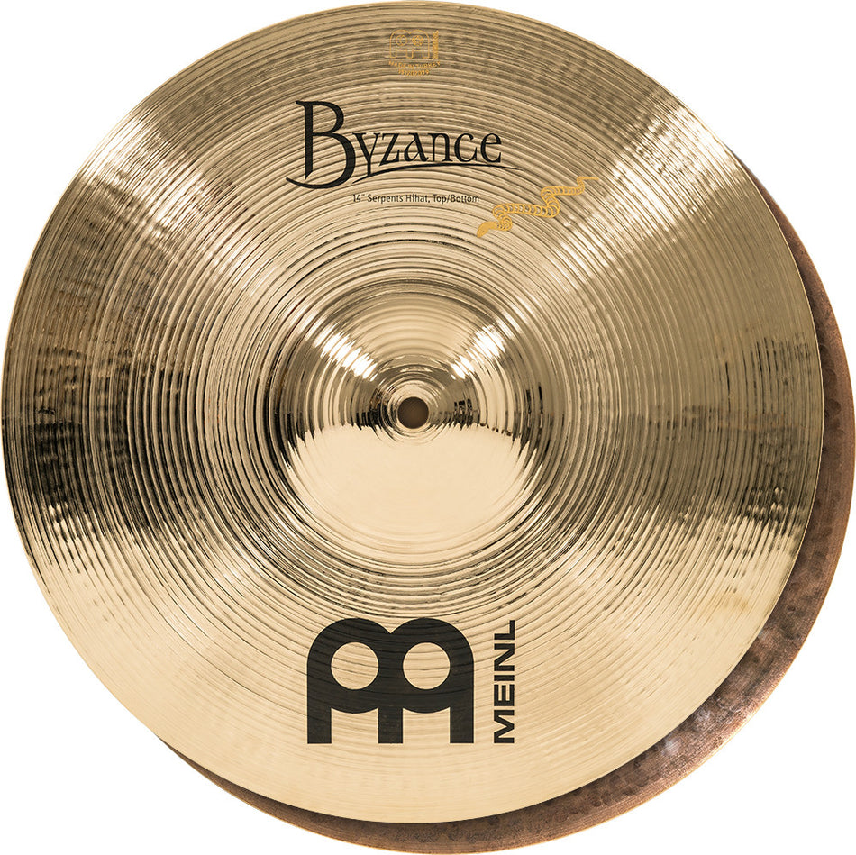 Meinl Byzance Brilliant 14" Serpents Hi Hat Cymbals B14SH-B