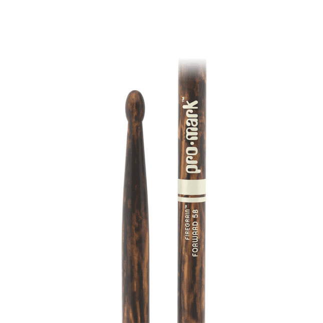 Promark Classic Forward 5B FireGrain Hickory Drumstick, Oval Wood Tip