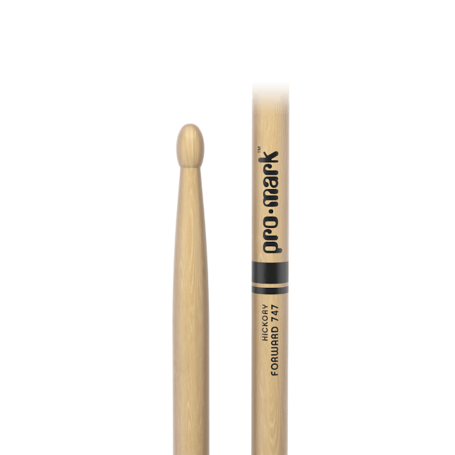 Promark Classic Forward 747 Hickory Drumstick, Oval Wood Tip