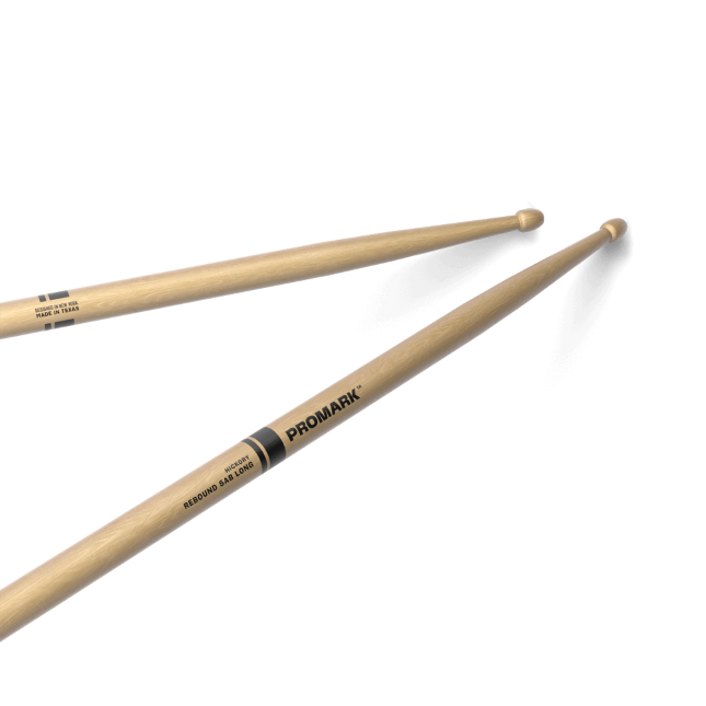Promark Rebound 5AB Long Hickory Drumstick, Acorn Wood Tip