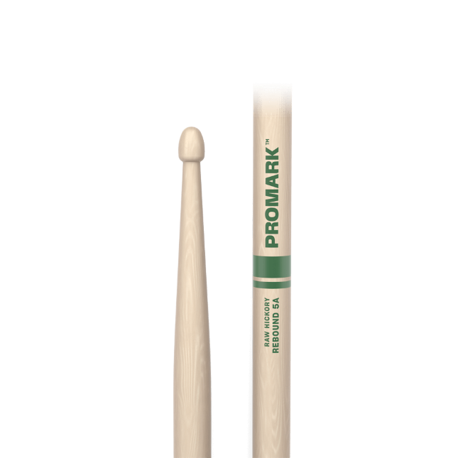Promark Rebound 5A Raw Hickory Drumstick, Acorn Wood Tip