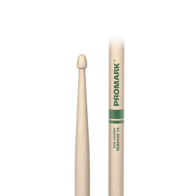Promark Rebound 7A Raw Hickory Drumstick, Acorn Wood Tip