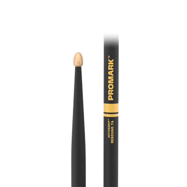Promark Rebound 7A ActiveGrip Hickory Drumstick, Acorn Wood Tip
