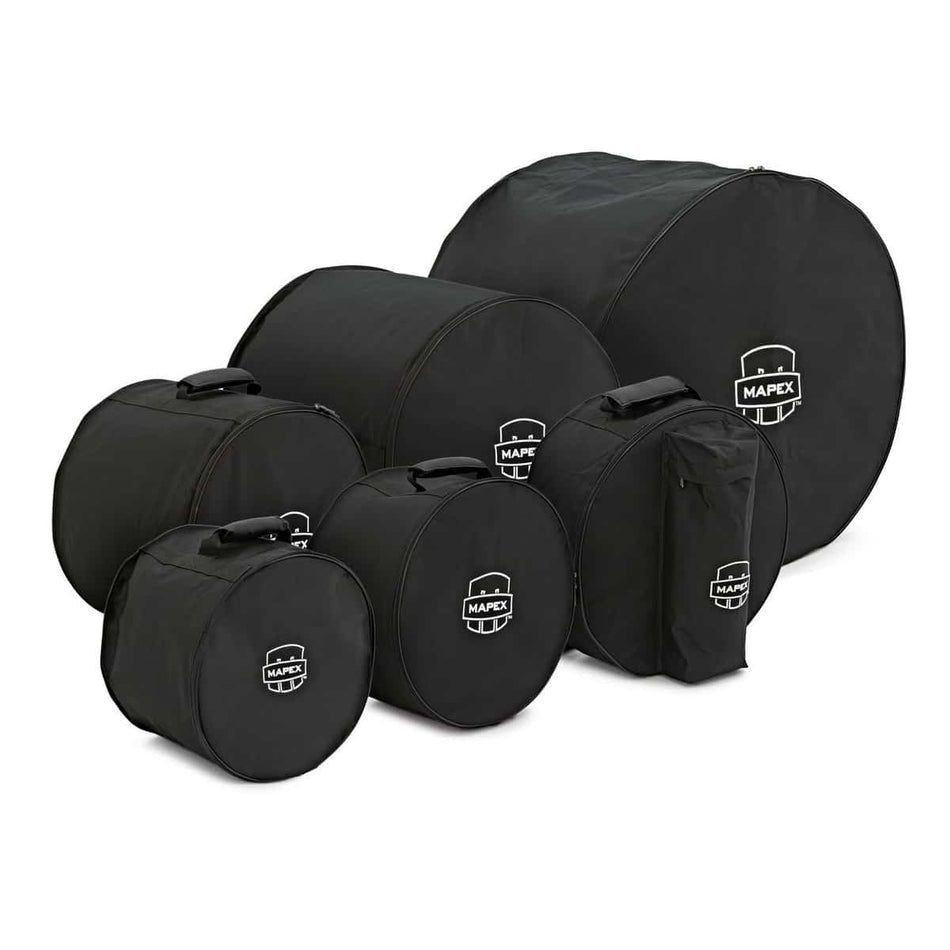Mapex 22” 6pc Drum Kit Bags Cases 22, 16, 14, 12, 10, 14" snare