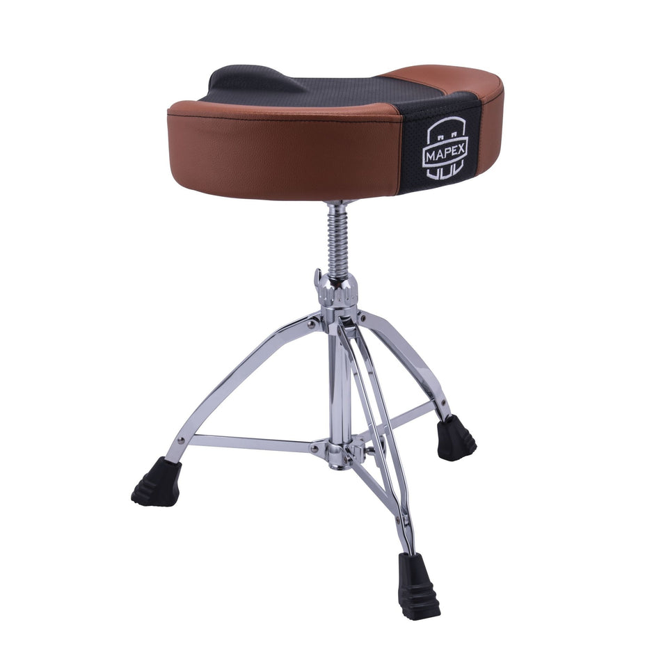 Mapex Saddle Top Breathable Drum Stool Throne Brown - T855