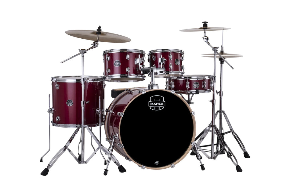 Mapex Venus Drum Kit Shell Pack w/ Cymbals | 5pc 20/22" - Crimson Red Sparkle
