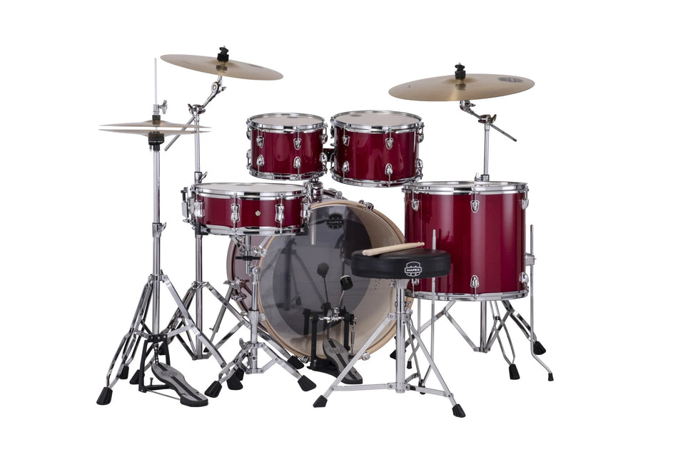Mapex Venus Drum Kit Shell Pack w/ Cymbals | 5pc 20/22" - Crimson Red Sparkle