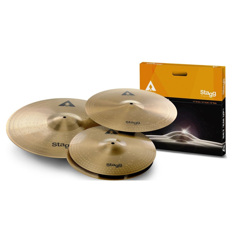 Stagg AXK SET Copper Steel Alloy Cymbal Set Hi Hat, Crash, Ride
