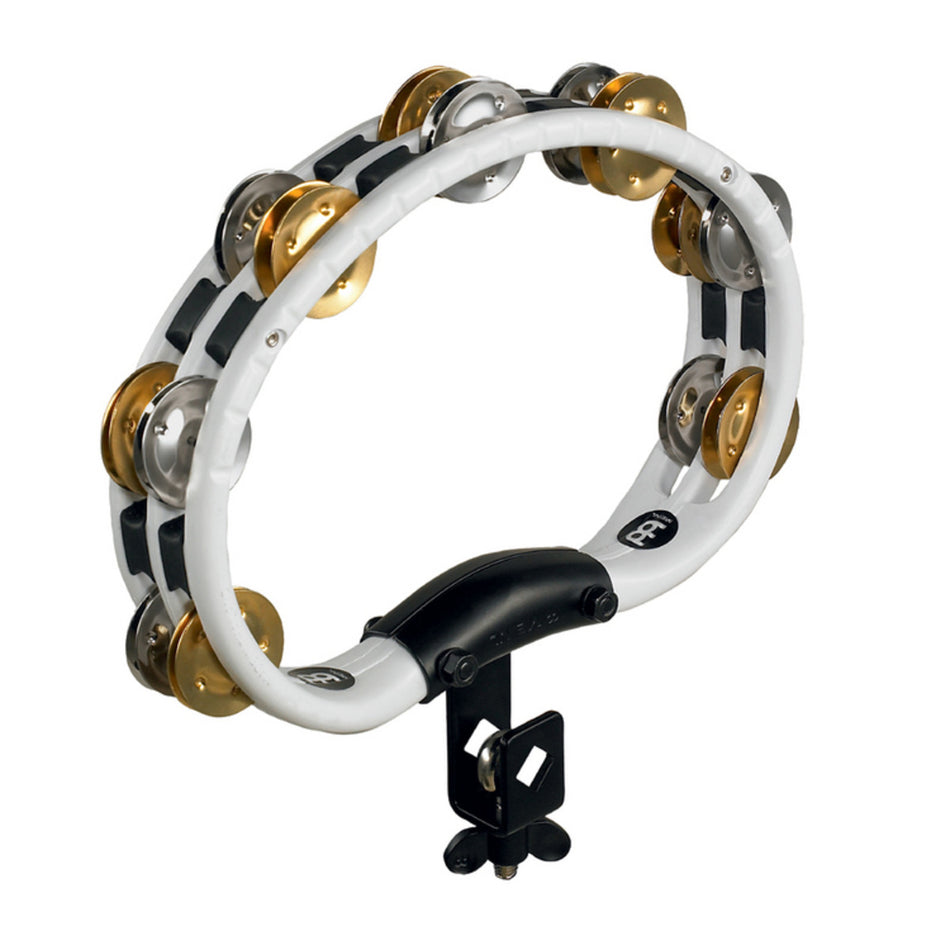 Meinl Percussion Mountable Tambourine - White/Mixed Jingles