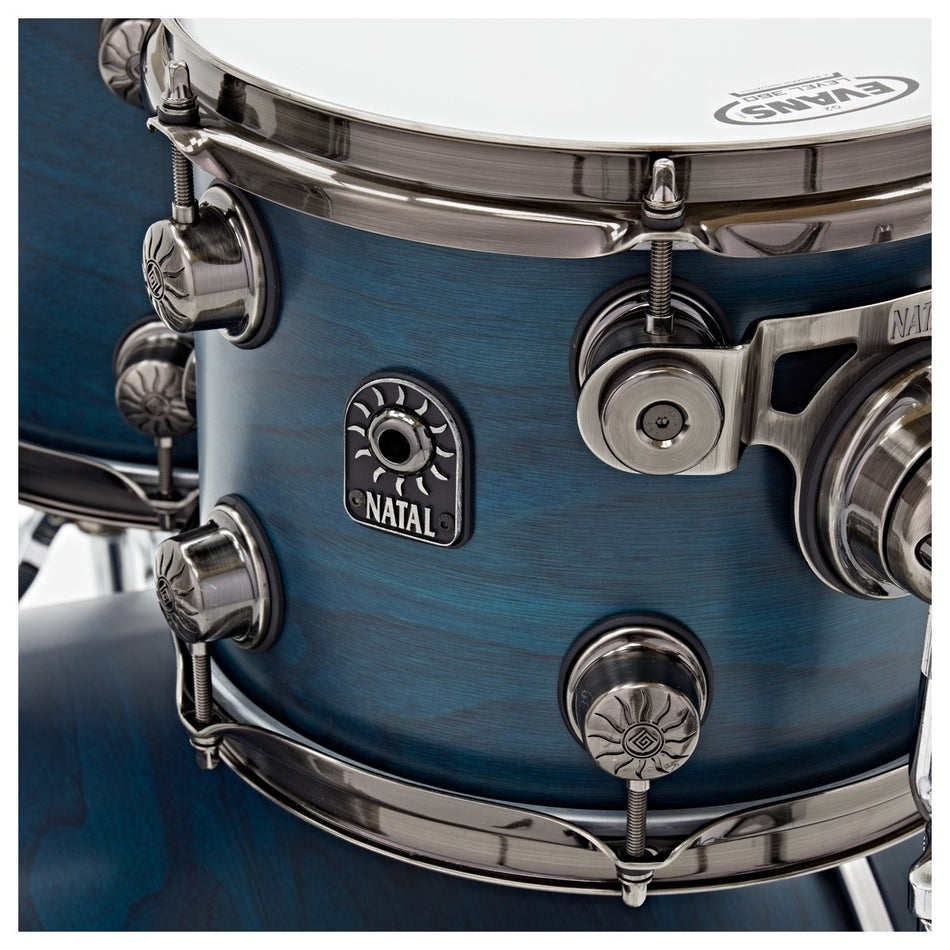 Natal Originals Walnut 20'' 4pc Shell Pack Drum Kit, Cerulean Blue