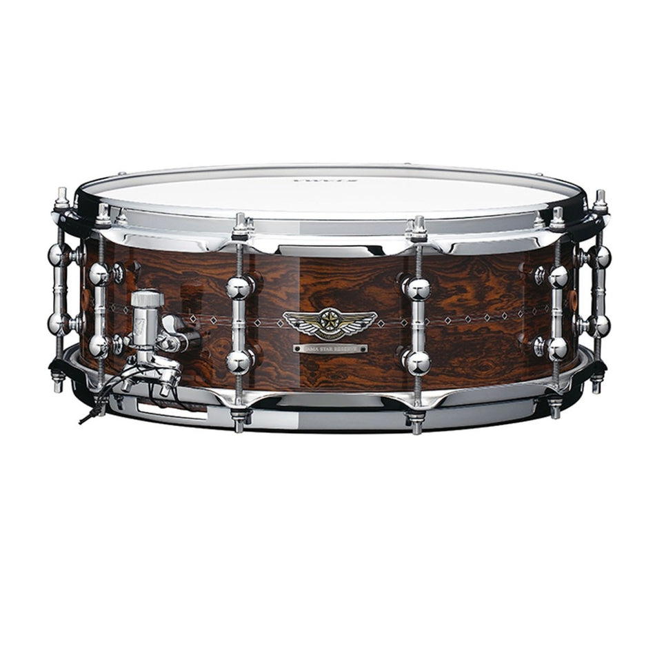 Tama STAR Reserve Bubinga/Walnut 14" x 5" Snare Drum - Gloss Cordia