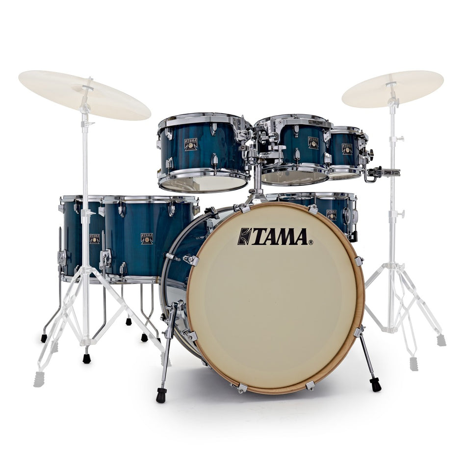 Tama Superstar Classic Exotic 22" 7pc, Gloss Sapphire Lacebark Pine