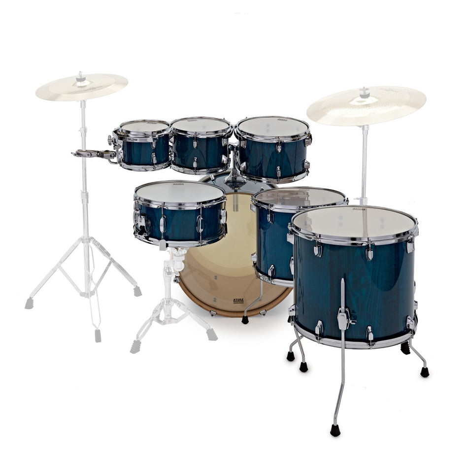 Tama Superstar Classic Exotic 22" 7pc, Gloss Sapphire Lacebark Pine