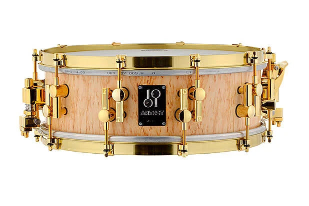 Sonor Artist Series 14" x 5" Maple Snare Drum, Scandinavian Birch Semi Gloss With Gold Hardware