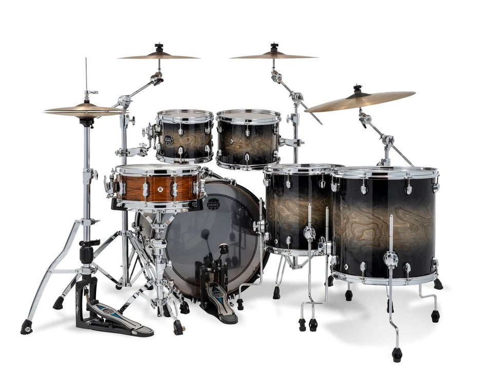 Saturn VI Black Ink Burst Drum Kit 22" 5pc