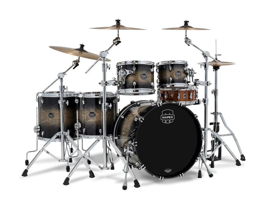 Saturn VI Black Ink Burst Drum Kit 22" 5pc
