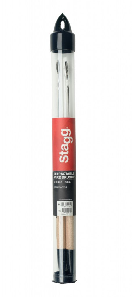 Stagg Telescopic Wire Brushes With Wooden Handle