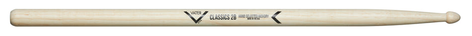 VATER Hickory Classics 2B Wood Tip Drum Sticks