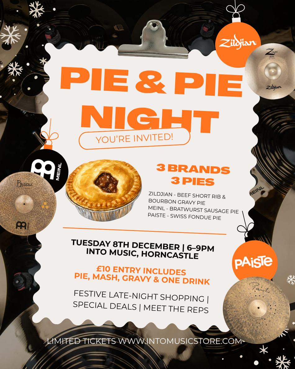 Pie & Pie Night! Sponsored by Meinl, Zildjian, Paiste & Istanbul