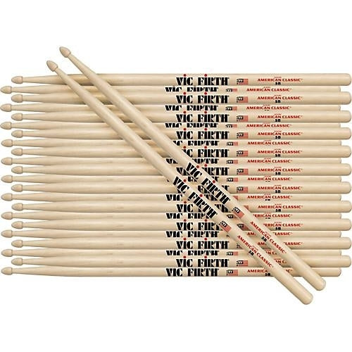 Vic Firth American Classic 5B Brick Of 12 Pairs, Wood Tip