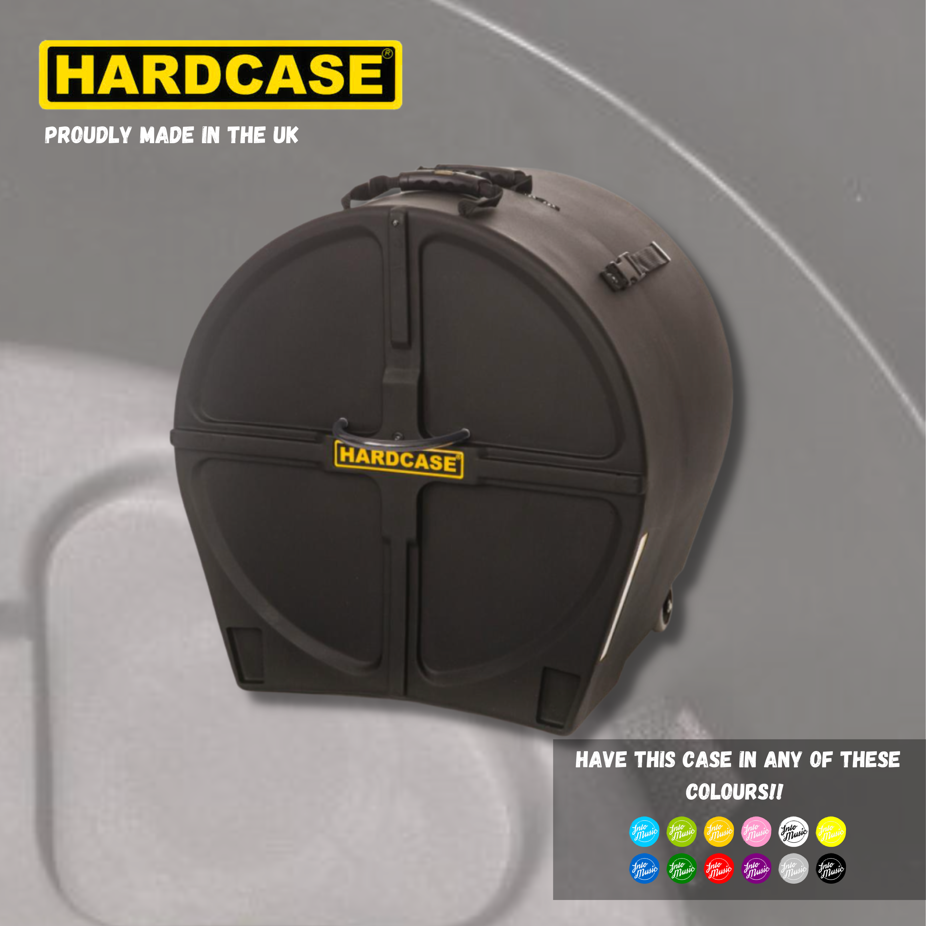 HARDCASE 22" Bass Drum Case With Wheels - Into Music Store
