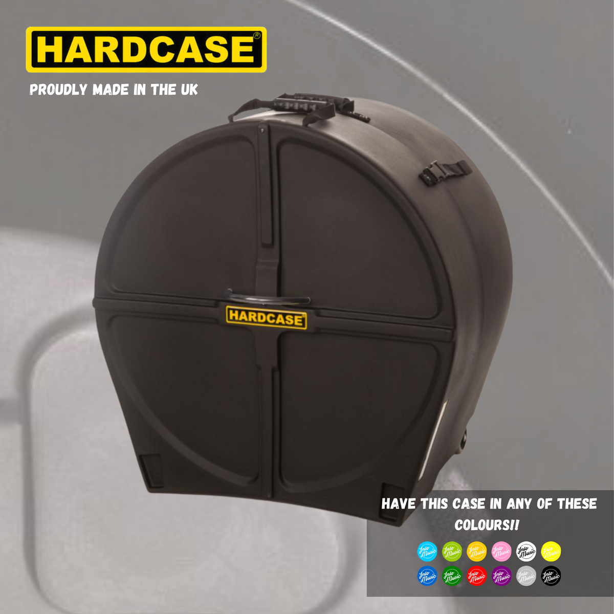 HARDCASE 24" Bass Drum Case With Wheels - Into Music Store