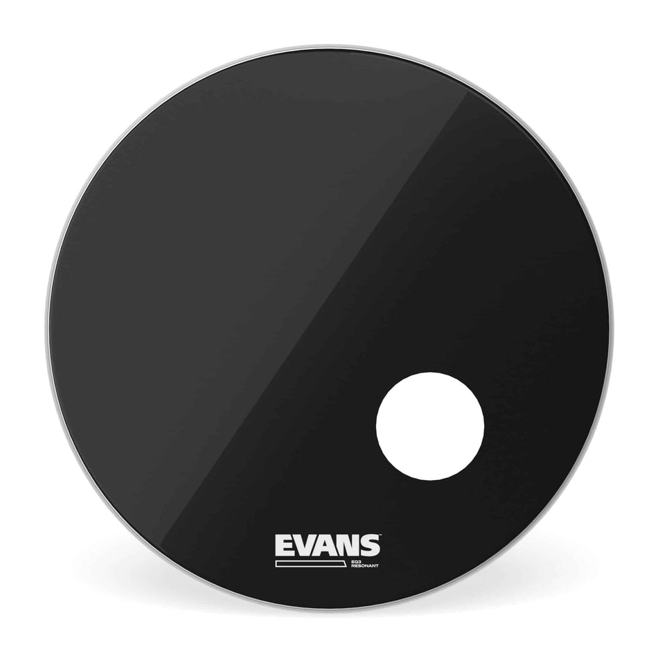 Evans EQ3 Resonant Black Bass Head | 20"