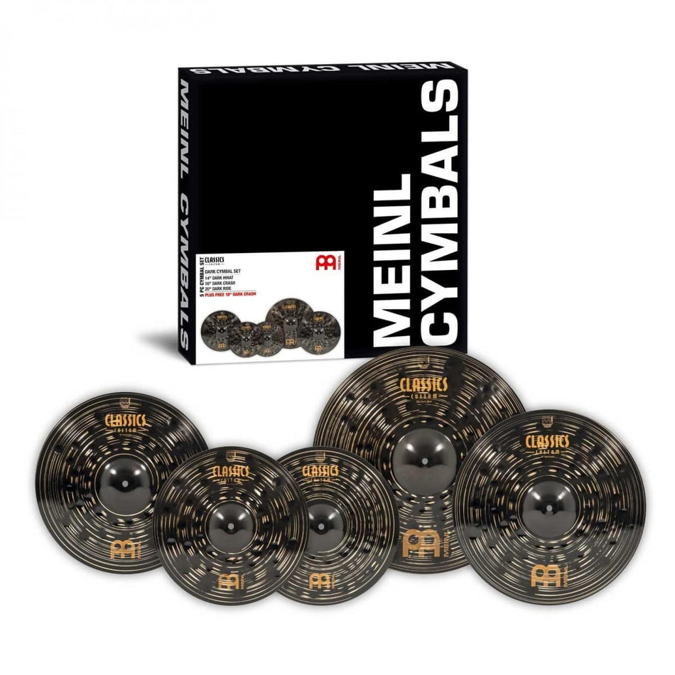 Meinl Classics Custom Dark Bonus Cymbal Set - CC14DAH, CC16DAC, CC18DAC, CC20DAR - Into Music Store
