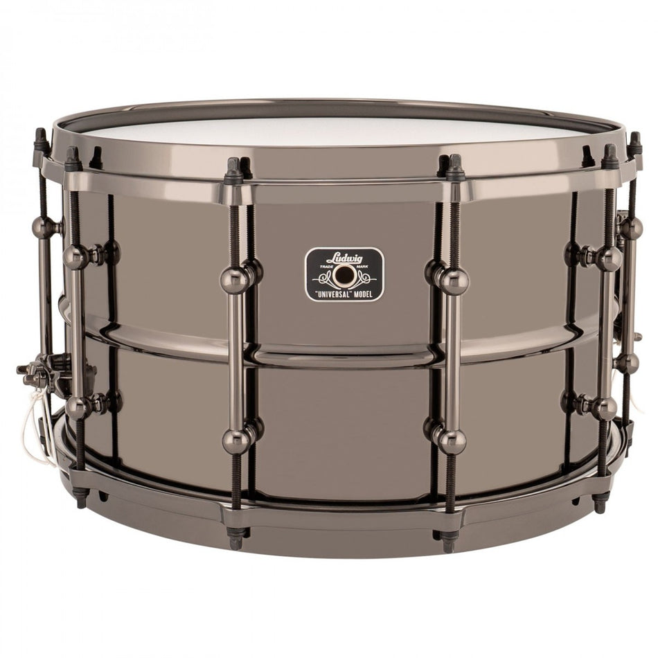 Ludwig Universal Brass Snare Drum 14 x 8" - Black Hardware LU0814