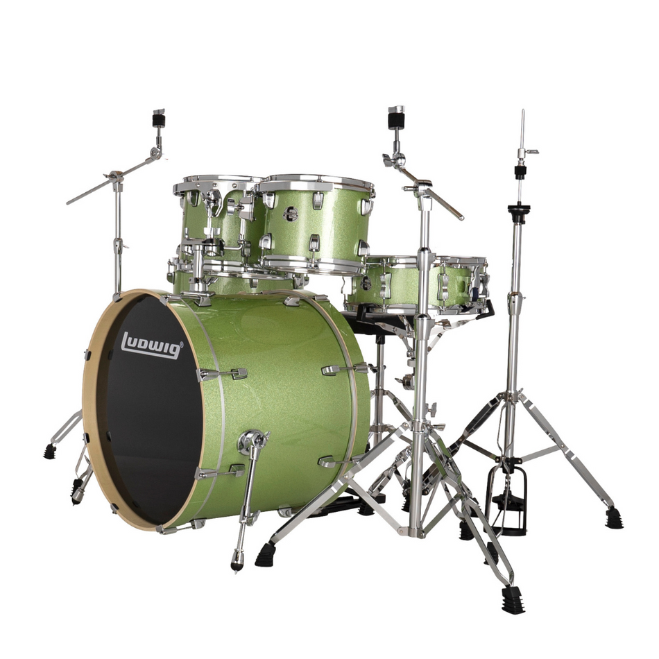 Ludwig Evolution Downbeat Drum Kit Shell Pack | 6pc 22" - Mint Sparkle