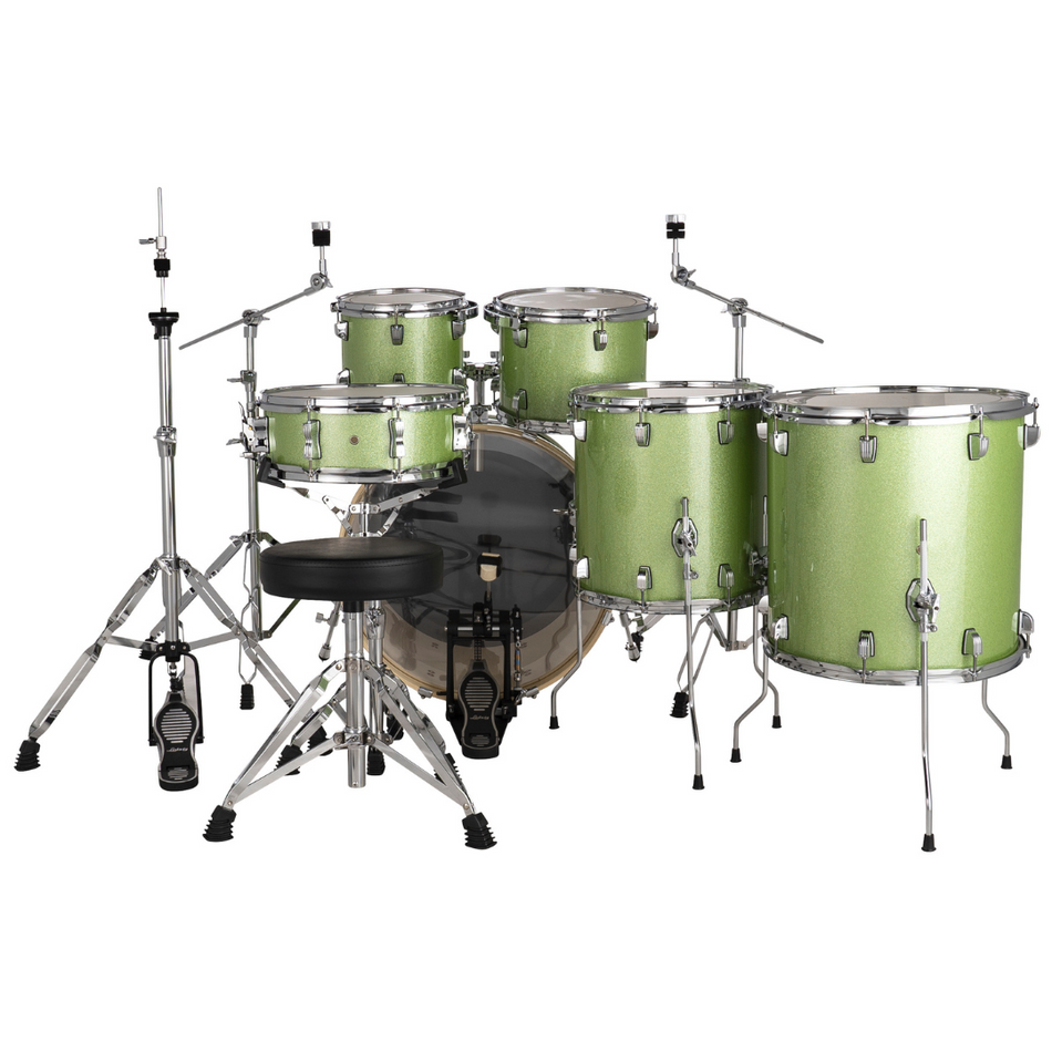 Ludwig Evolution Downbeat Drum Kit Shell Pack | 6pc 22" - Mint Sparkle