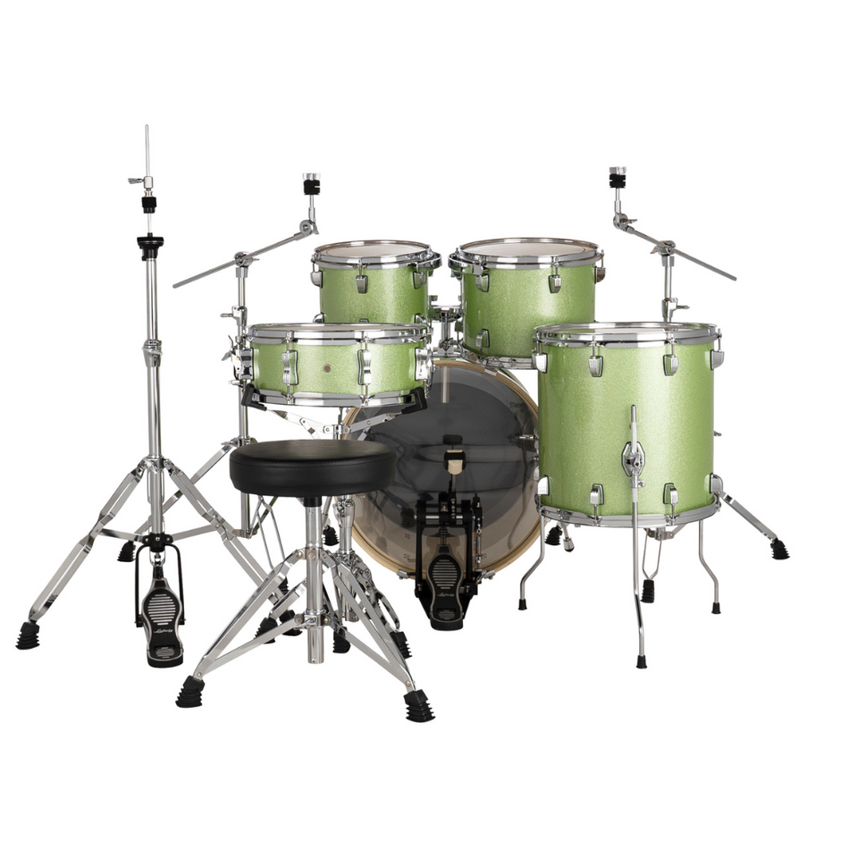Ludwig Evolution Downbeat Drum Kit Shell Pack | 5pc 20/22" - Mint Sparkle