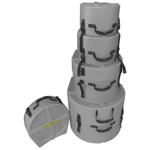 HARDCASE Drum Kit Cases Standard Set 22", 16", 13", 12" + 14" FULLY LINED - Into Music Store