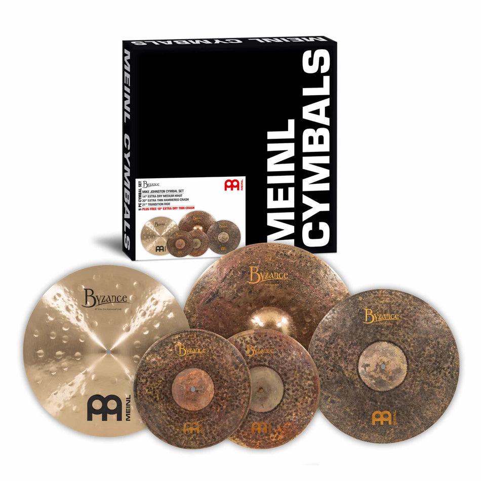 Meinl Byzance Mike Johnston Cymbal Set - B14EDMH, B18EDTC, B20ETHC, B21TSR - Into Music Store