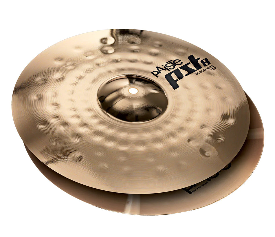 Paiste PST8 Reflector Medium Hi Hat Cymbals 14"