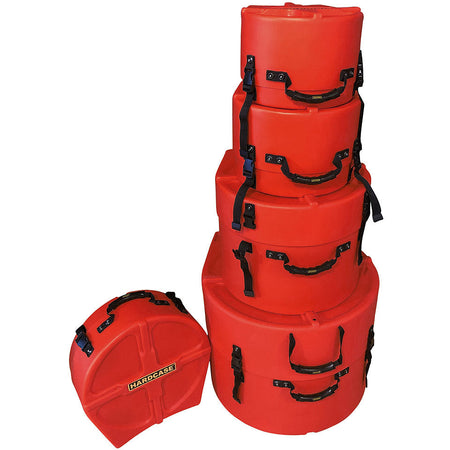 HARDCASE Drum Kit Cases Standard Set 22", 16", 13", 12" + 14" FULLY LINED - Into Music Store