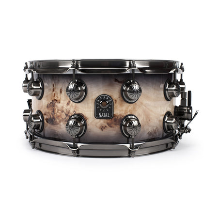 Natal Originals Mappa Burl Snare Drum | 14 x 7" – Black Smoked Gloss - Into Music Store