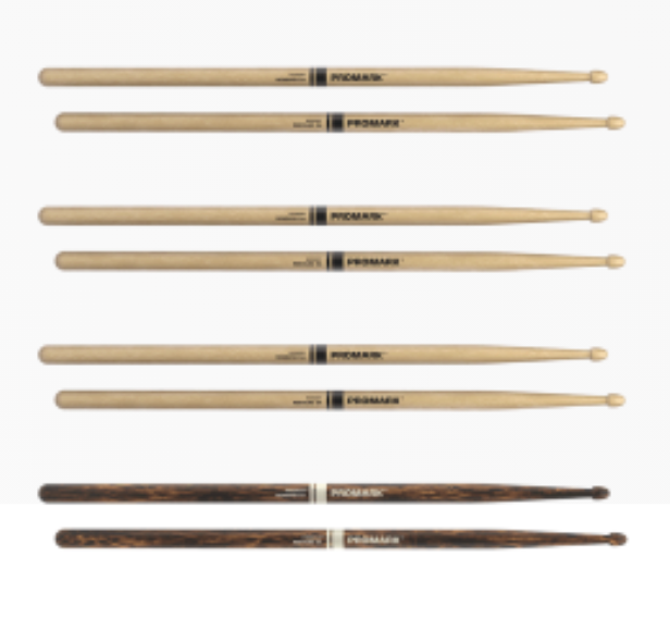 Rebound 5A Hickory Drumstick, Acorn Wood Tip, FireGrain Bonus Four Pack - Into Music Store