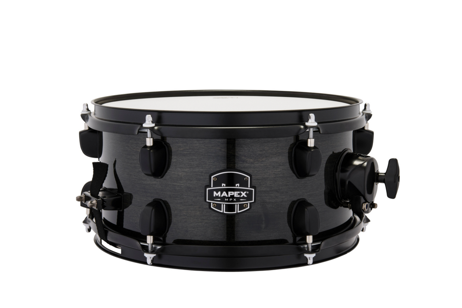 Mapex MPX Maple/Poplar Hybrid Shell Snare Drum Black 12x6"