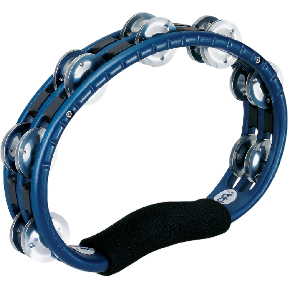 Meinl ABS Plastic Hand Held Tambourine, Double Row, Aluminium Jingles, Blue TMT1A-B - Into Music Store