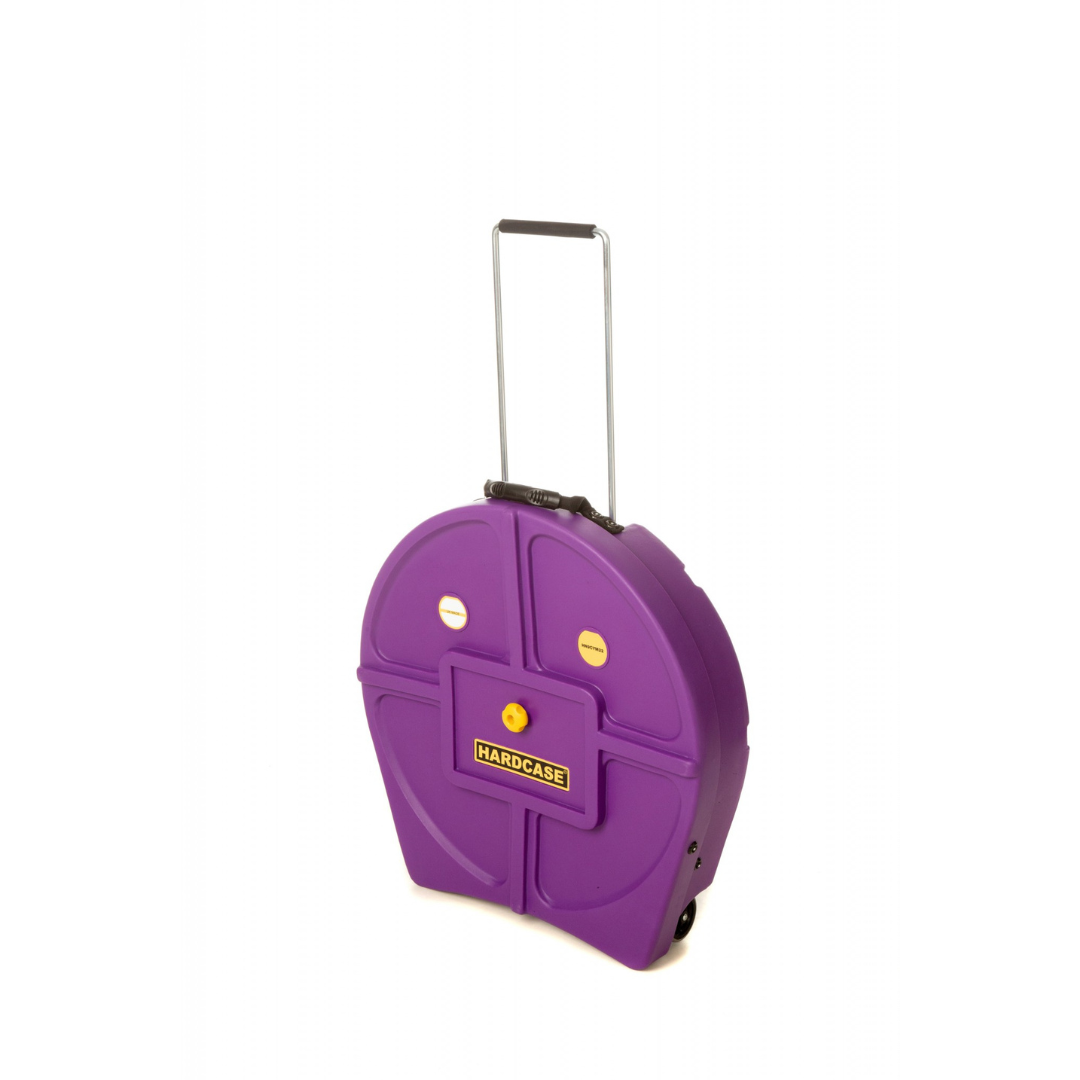 Hardcase Cymbal Case w/ Wheels & Pull Handle | 22" - Purple - Into Music Store