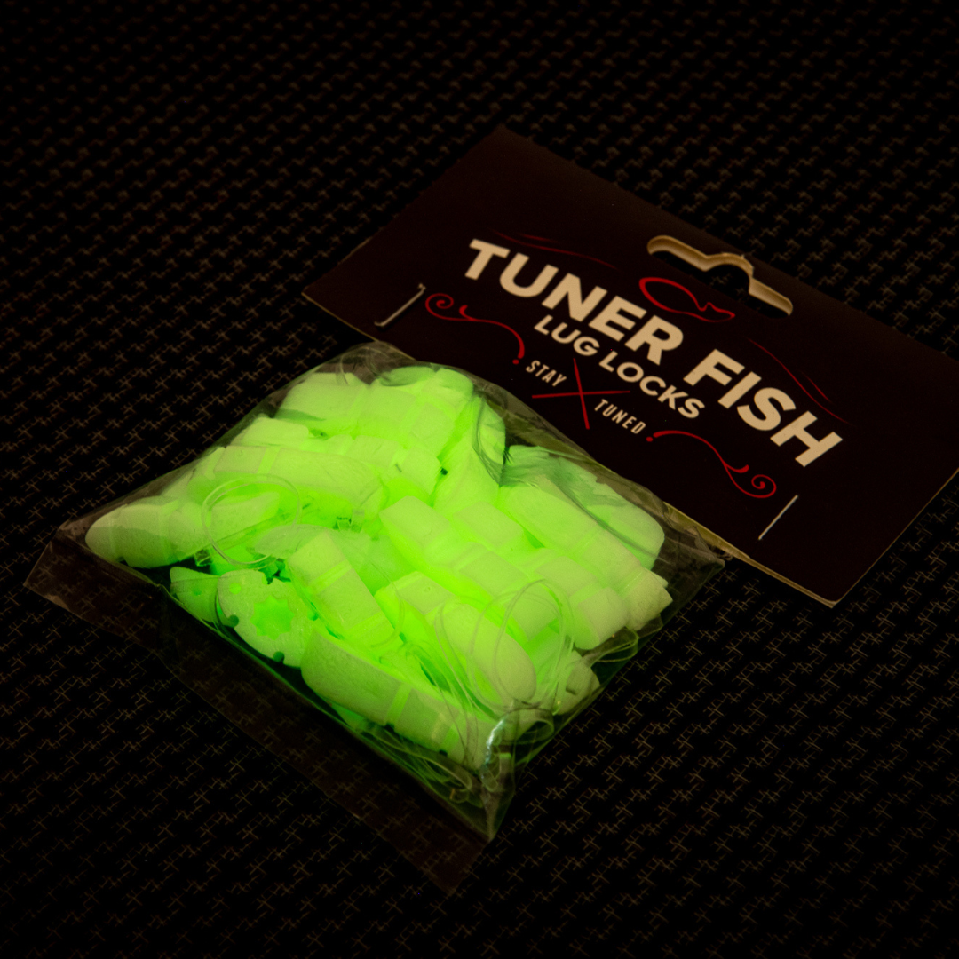 Tuner Fish Lug Locks GLOW IN THE DARK 24 Pack (LIMITED EDITION) - Into Music Store