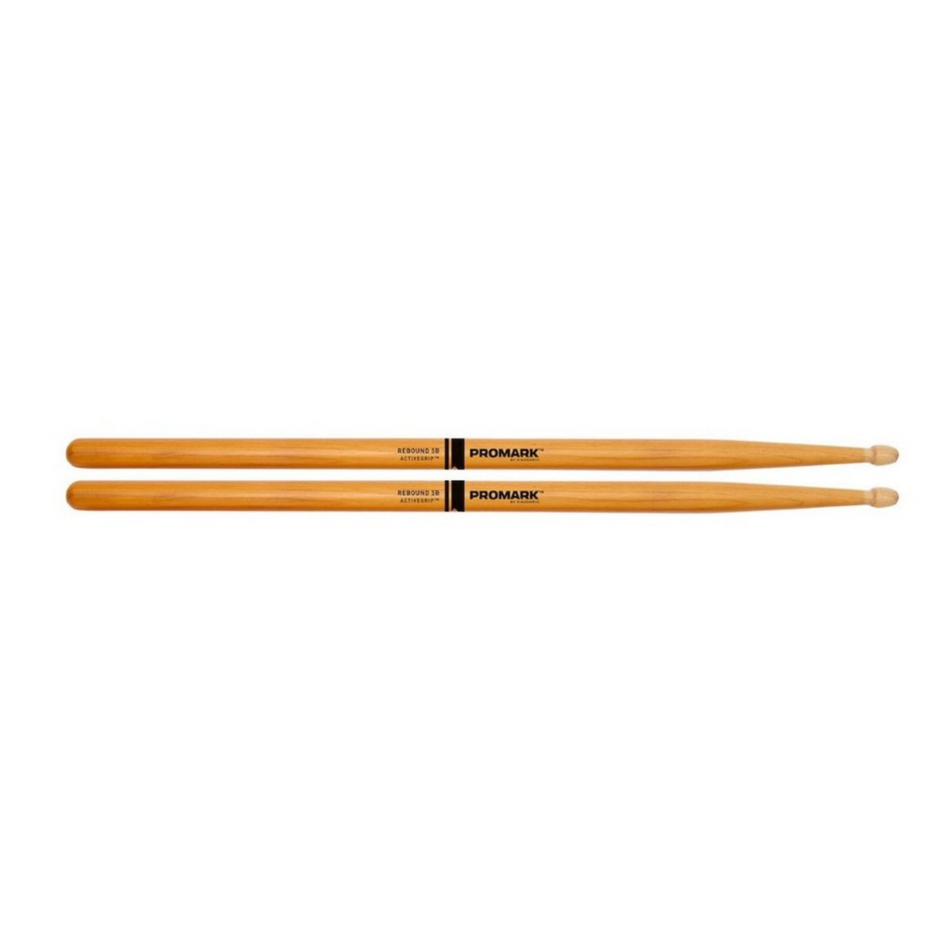 Promark Rebound 7A ActiveGrip Clear Hickory Drumsticks, Wood Tip - Into Music Store