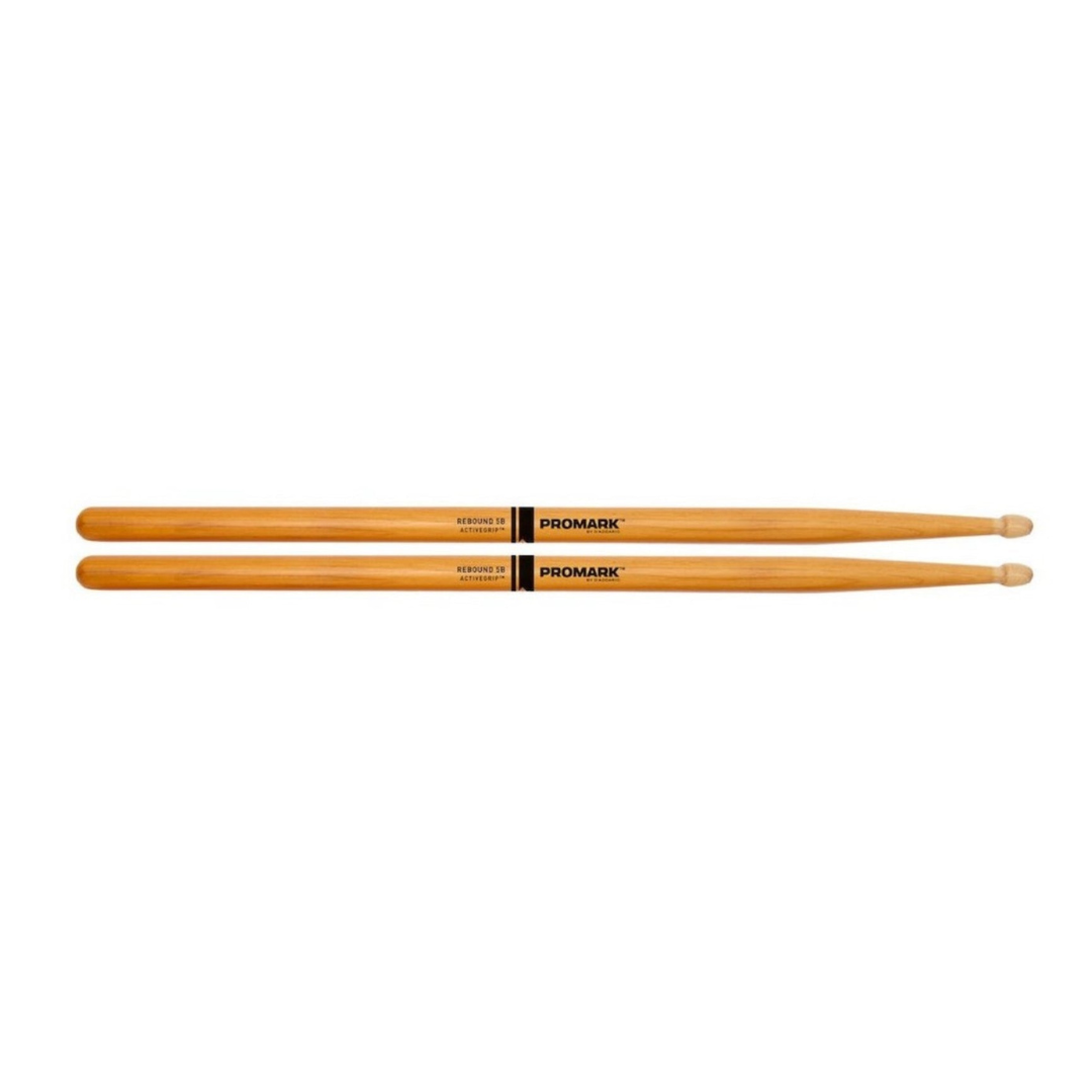Promark Rebound 2B ActiveGrip Clear Hickory Drumsticks, Wood Tip - Into Music Store