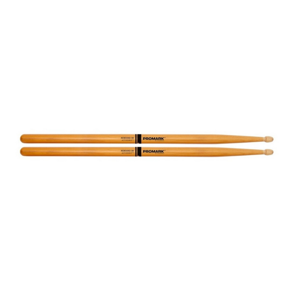 Promark Rebound 2B ActiveGrip Clear Hickory Drumsticks, Wood Tip - Into Music Store
