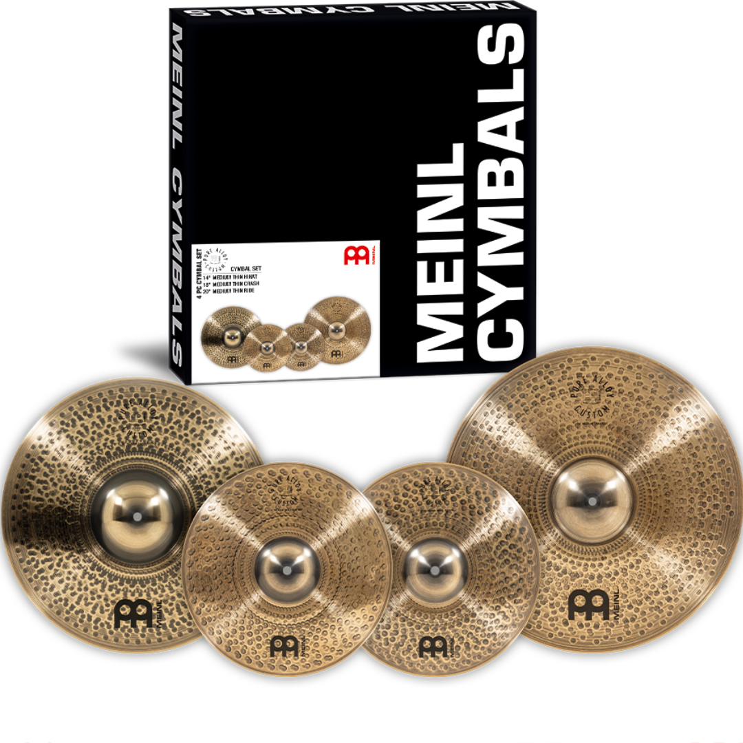 Meinl Pure Alloy Custom Cymbal Set 14", 18", 20" BRAND NEW FOR 2022 - Into Music Store