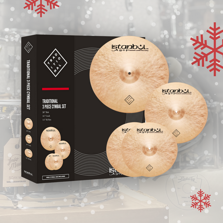 Istanbul Agop Traditional Cymbal Set | 14" Hi-Hats, 16" Crash , 20" Ride